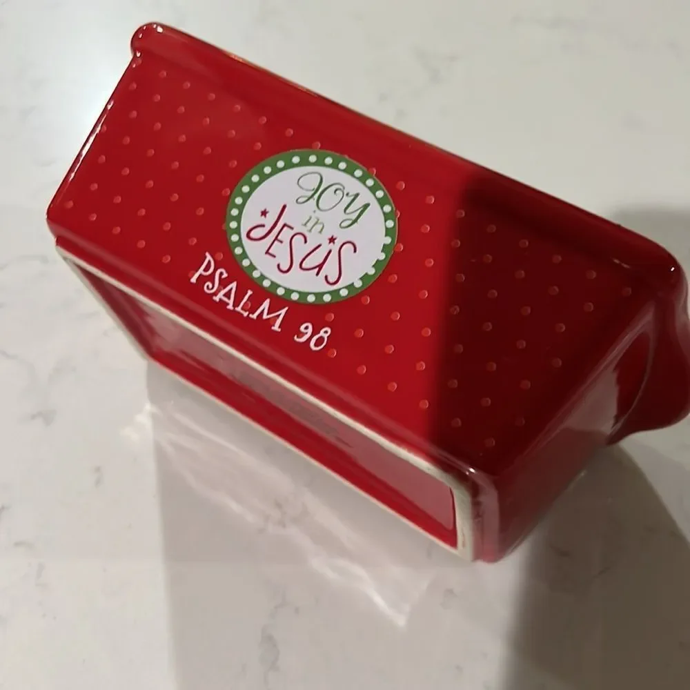 Christmas Red Ceramic Rectangular Cookware